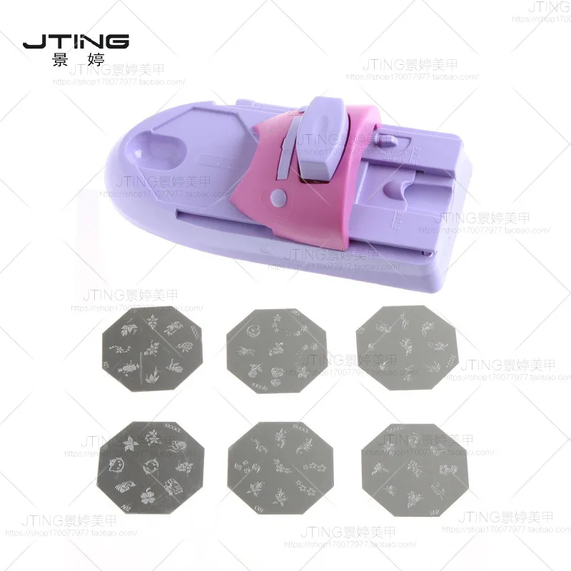 

Manicure Painting Machine DIY Patterning Machine Manual Nail Model Oil-Free 6-Piece Printed Templates Manicure Machine Currently