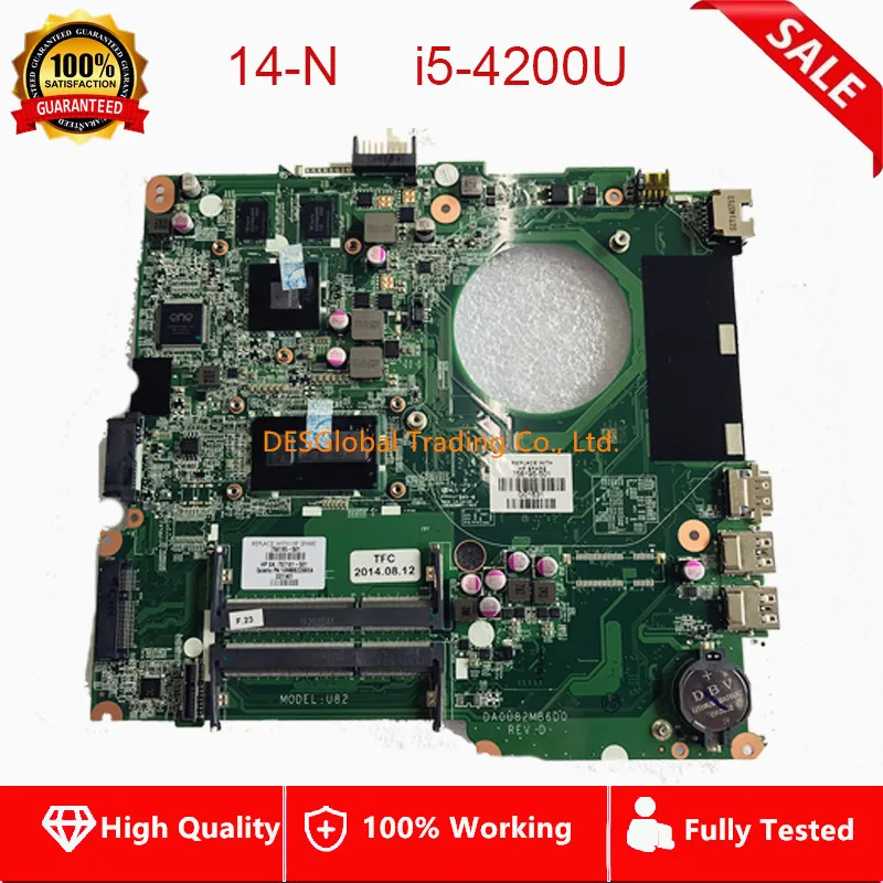 buy  756195-501 757161-501 U82 For Pavilion 14 14-N Laptop Motherboard DA0U82MB6D0 REV:D Mainboard i5-42