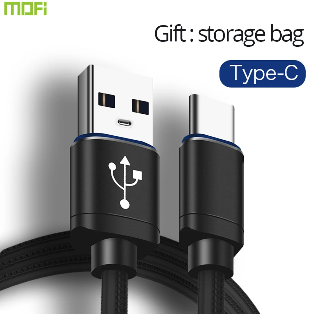 Кабель Mofi Usb Type C для Samsung Note 10 Mi9 кабель провод быстрой зарядки мобильный телефон