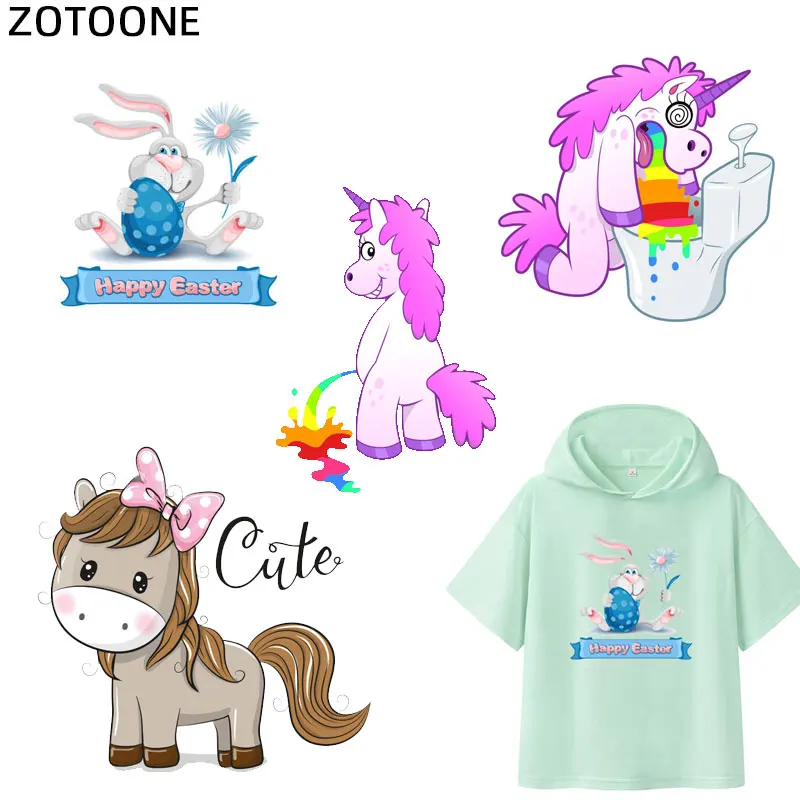 

ZOTOONE 3D cartoon ironing stickers heat transfer ironing stickers clothing T-shirt stickers washable decals patches clothing I
