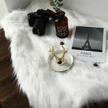 Белая плюшевая фото-ковер в Корейском стиле снимать покрывало для фото телефон сфотографировать декоративное фоновое полотно для коврик фотография реквизит 50x50 см