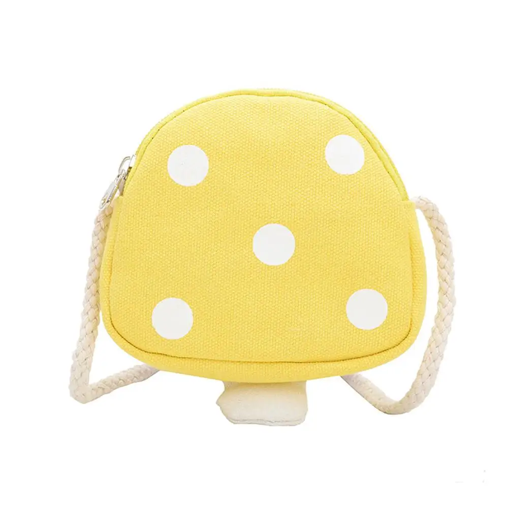Мультяшная детская сумка с милым грибом, мини сумка через плечо, детская сумка через плечо, модная маленькая сумка на плечо с грибом, сумочка#20 - Цвет: Цвет: желтый