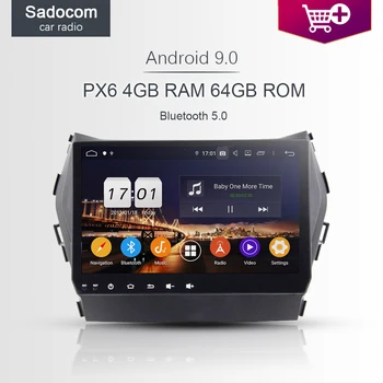 

PX6 DSP 9" TDA7851 Android 9.0 eight Core 64G+4G RAM Car DVD Player GPS RDS autoradio car radio 5.0 For Hyundai IX45 2014-2016