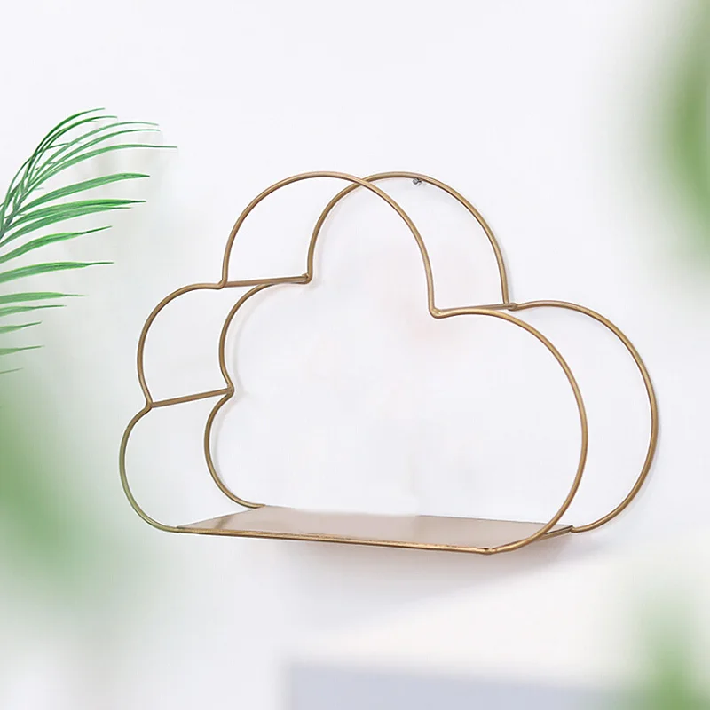 

Nordic Style Creative Cloud Design Shelf Potted Ornament Storage Holder Rack Shelves for Home Living Room Wall Decoration