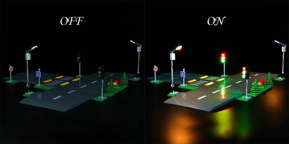 Led Light Kit Building Blocks City Road Plates For LEGO 60304 (Only Light Kit Included)