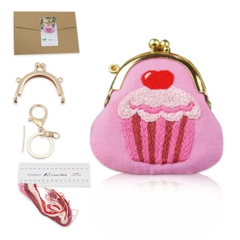

HaoFa Embroidery Purse Making Kits Sweet Cross Stitch Needlework Sewing Stitching Quilting Handmade Mini Bag