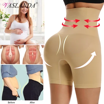 

Women High Waist Shaping Panties Postpartum Slimming Body Shaper Tummy Control Underwear Butt Lifter Safety Short Pant Shapewear