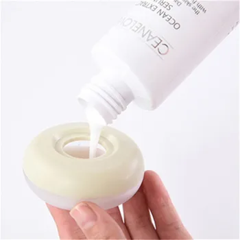

1PC Round Emulsion Storage Box Portable Travel Push-type Hand Washing Soap Liquid Bottle Organizer Dispenser Container