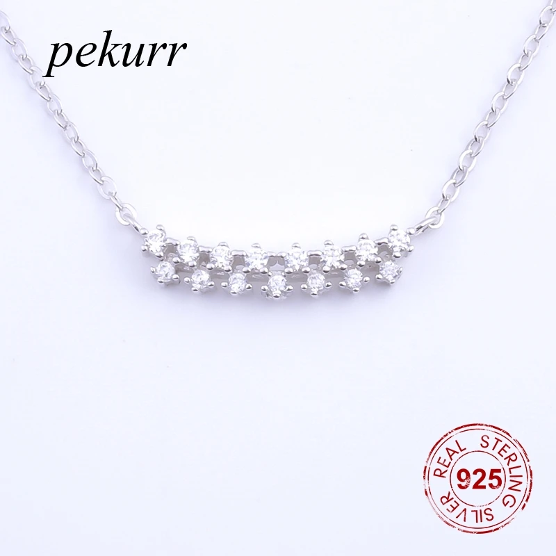Pekurr 925 пробы серебряные 15 кубический циркон Звезда ожерелья подвески для женщин 2