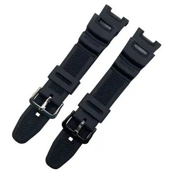 

Silicone Watch Strap Steel Buckle Wristband for C asio SGW-100 PXPE