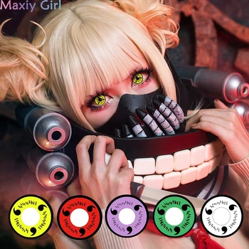 

2Pcs/1Pair Three Hook Jade Write Chakra Eyes Pupil Naruto Cosplay Contact Lens Colored For Halloween DIY Wear Cosmetic Makeup