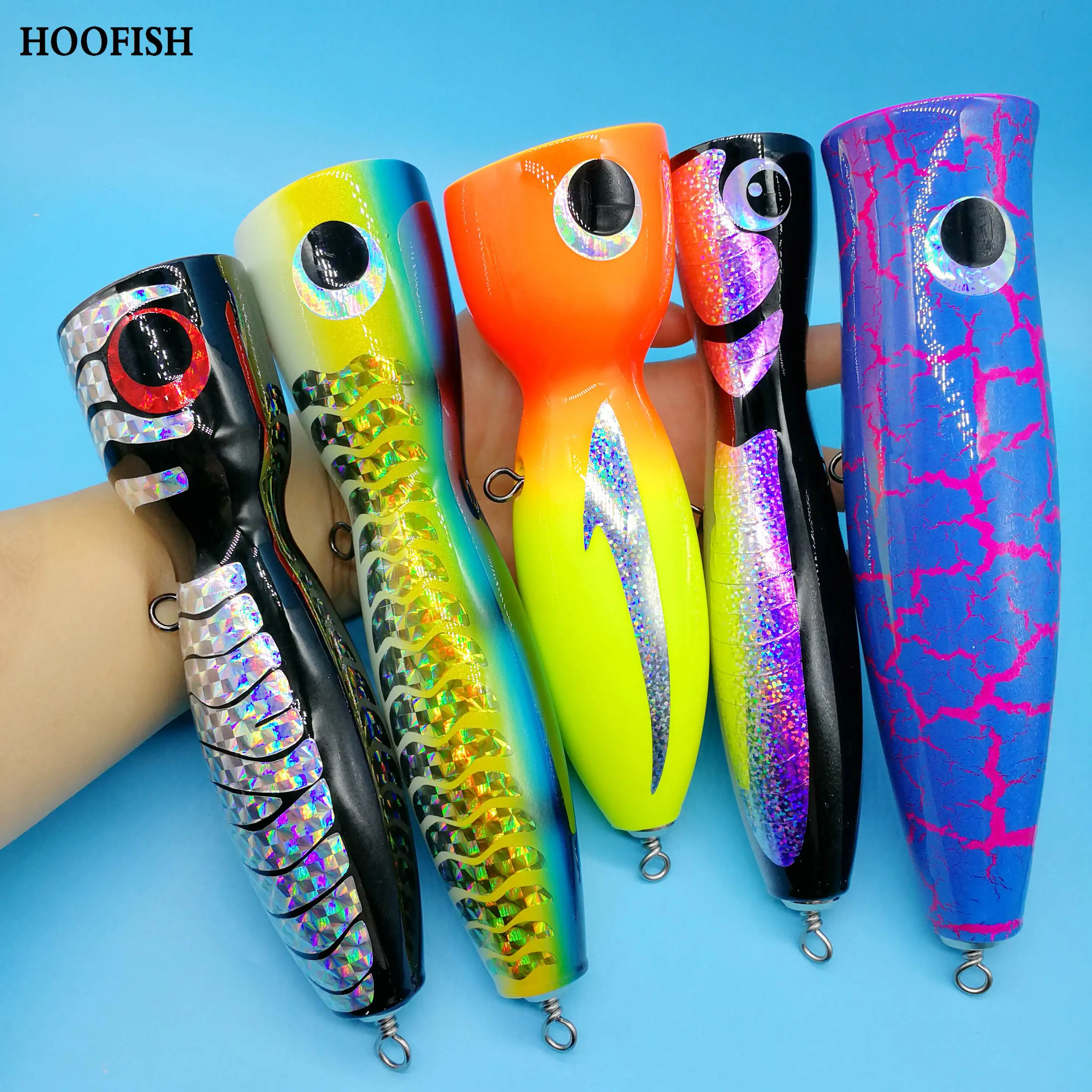 HOOFISH деревянная приманка для Глубоководной Рыбалки 2 шт./лот 70 г/120/150 г|Наживки| |