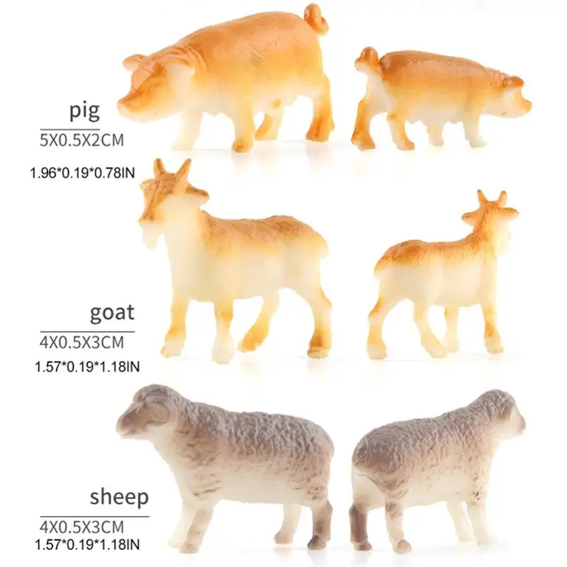 12 Set of Gold Plastic Animal Figurines Jungle Wild Animals Models Mini Animals Desktop Ornament for Children Wild Animal Model