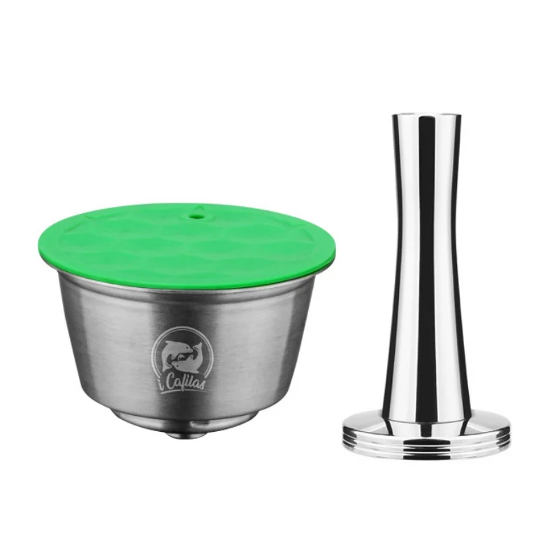 

Stainless Metal Rusable Dolce Gusto fit for Nescafe with Filter uesed 200 time Coffee Ground Tamper Coffee Spoon Clipdummy