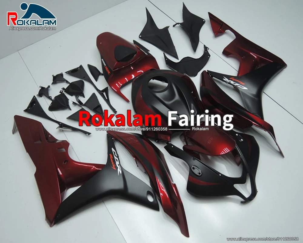 

Корпуса для Honda CBR600RR F5 08 кузов CBR600 RR 2008 CBR 600RR 2007 мотоциклетный красный черный комплект обтекателей (литьё под давлением)