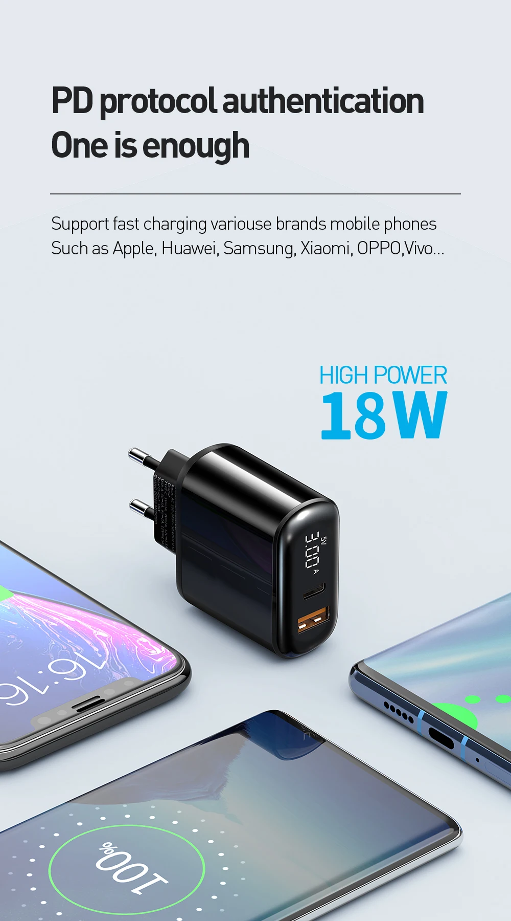 ROCK Quick Charge 4,0 3,0 usb type C PD зарядное устройство для iPhone 11 Pro Max samsung S10 Plus huawei QC3.0 Быстрая зарядка для мобильных телефонов