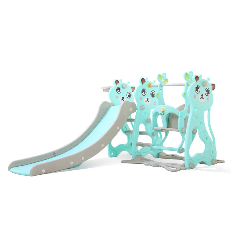 

Children's slide and swing, children's indoor playground for kindergarten, plastic multi-functional slide for children, three in