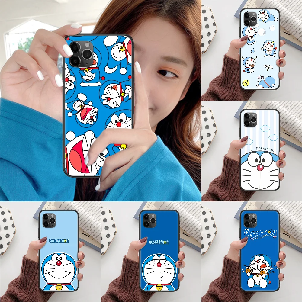 Милый мультяшный чехол Doraemon для телефона с аниме iphone 5 6 7 8 S SE plus X XS XR 11 12 mini Pro Max 2020