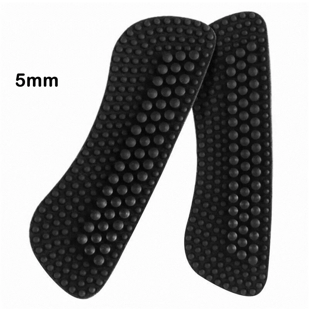 Дизайн, Новое поступление, 1 пара, массажные противоблистерные силиконовые однотонные подушечки на каблуке, Силиконовые Мягкие подушечки на каблуке - Цвет: Black B 5mm