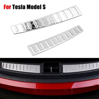 

Auto Bumper Protector Cover Stainless Steel For Tesla Model S Parts Accessories Anti-Scratch Strips Sticker Protection