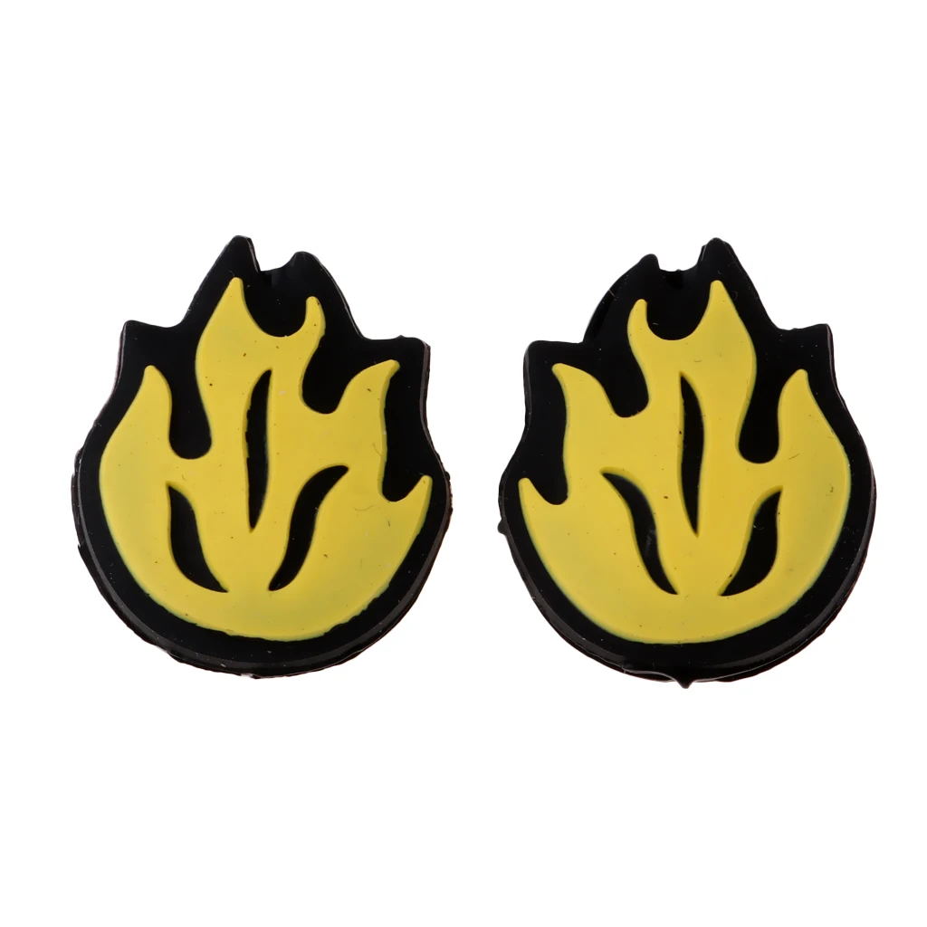 2 Piece Silicone Flame Tennis Racket Shock Absorber Shockproof Damper Tennis Accessories
