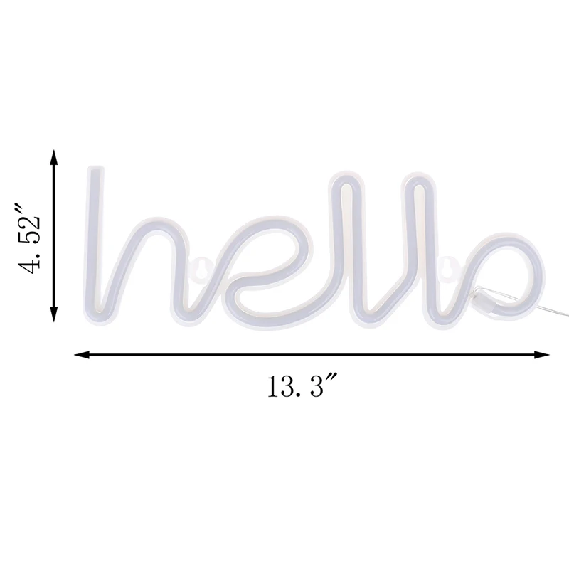Ночник неоновый Алфавит Hello неоновые огни для дня рождения Свадебная вечеринка спальня настенный Декор ночник