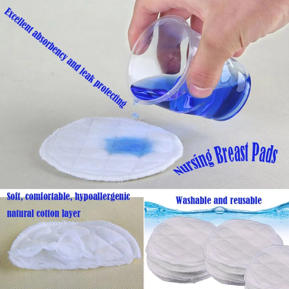 12PCS Reusable Washable Maternity Cloth Nursing Breast Soft Pads NEW US 