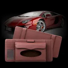 Автомобильный ящик для хранения солнцезащитный козырек Органайзер сумка для хранения карт держатель для очков зажим коробка для салфеток держатель для хранения авто аксессуары