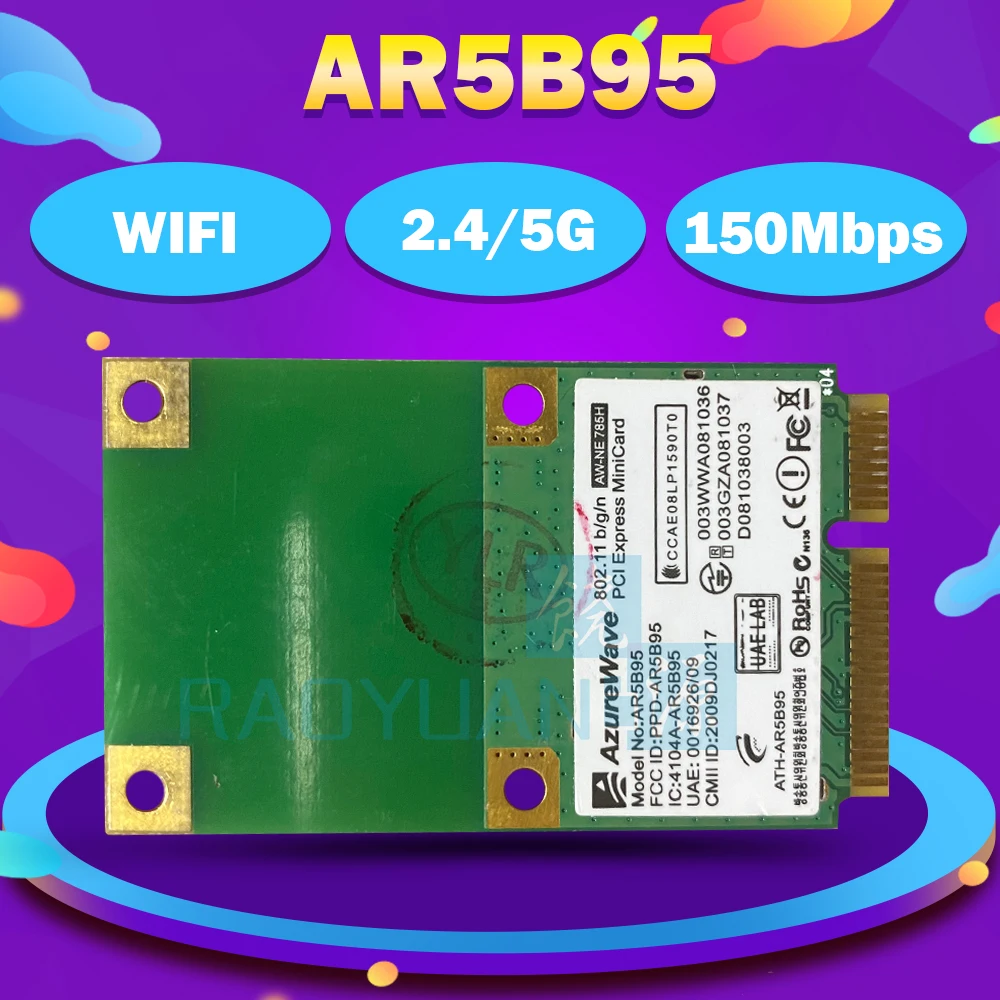 AzureWave AW NE785H AR5B95 AR9285 150Mbps Mini PCI E Wireless WLAN Wifi