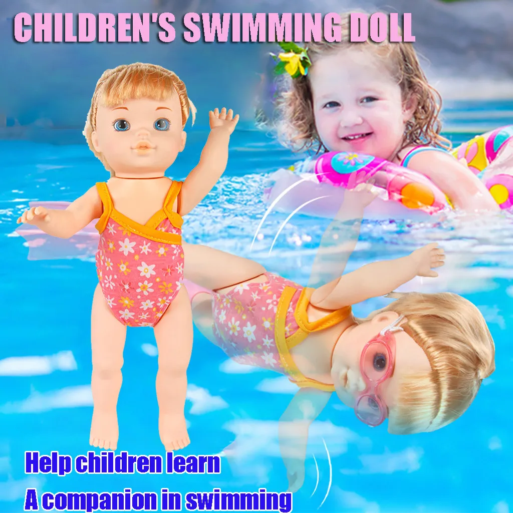 2020 Waterproof Electric Swimming Doll Kid Girls Toy New Bath Swimming