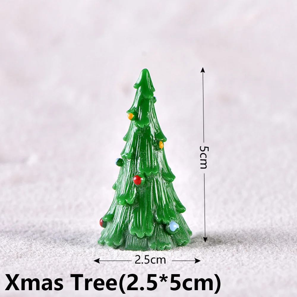 Рождественский орнамент подарок микро бонсай для пейзажа сказочное украшение для дома, сада фигурка снеговика Мини Санта Клаус рождественские украшения - Цвет: Xmas Tree L