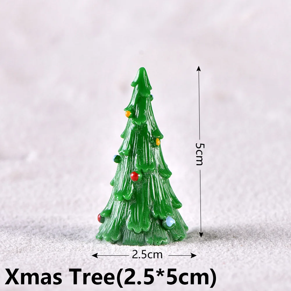 Xmas Tree L Рождественский орнамент подарок микро бонсай для пейзажа сказочное украшение для дома, сада фигурка снеговика Мини Санта Клаус рождественские украшения - Цвет: Xmas Tree L