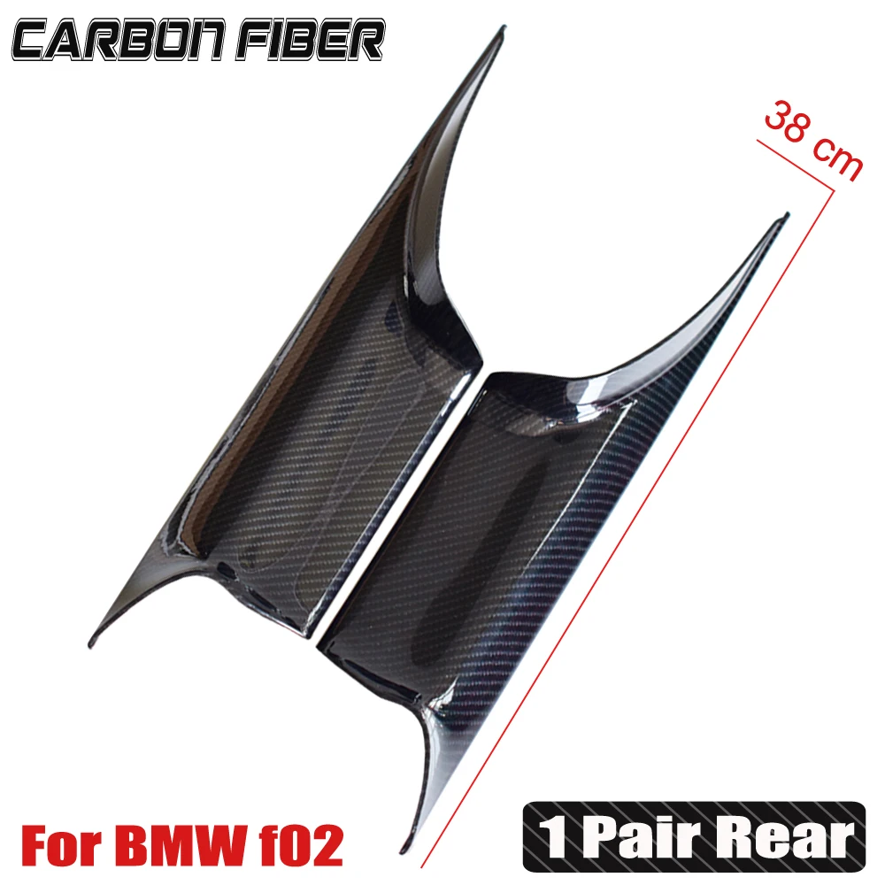 Fit For BMW f01 f02 7 Series 730 740 Carbon fiber ABS Plastic Car Interior Door Handle Sedan Panel Pull Protective Frame Cover - Цвет: 1Pair-Rear-CarB-F02