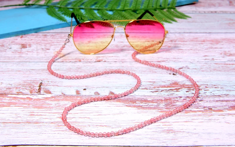 MOON GIRL цепочка для солнцезащитных очков, держатель из натурального камня для девушек, уличные стильные очки, шнур для шеи, противоскользящий brillenketten, Прямая поставка