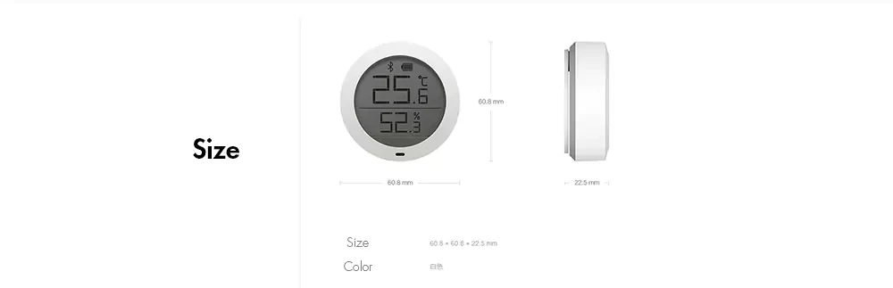 Xiaomi Mijia Bluetooth Temperature Humidity Monitor Sensor APP Control LCD Display Built-in Sensor Magnetic Stick Ultra-LowPower (8)