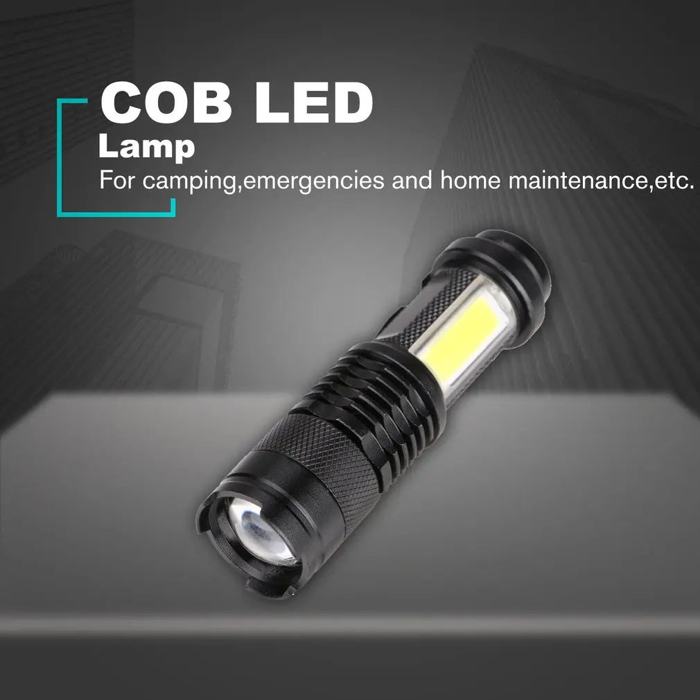 Waterproof Handheld Flashlights COB LED Flashlight Super Bright Torch Pocket Work Light for Emergency Camping
