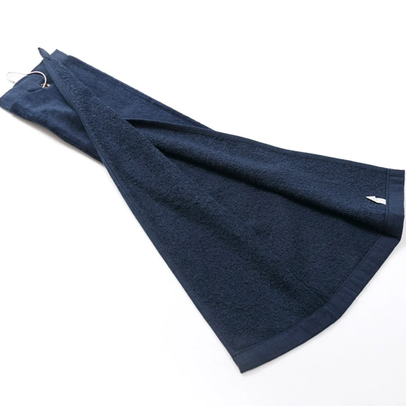 1 шт. 40*60 см полотенце для гольфа хлопковое удобное спортивное полотенце с душевным крючок Карабин Полотенце - Цвет: BL