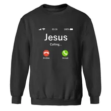 Забавные толстовки с Иисусом для мужчин, новинка, призвание принять или отклонить толстовки с круглым вырезом, дизайн с вопросами, Вера восхищается, уличная одежда