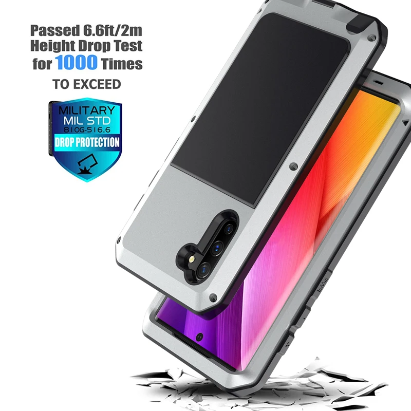 Сверхпрочный Алюминиевый металлический чехол для телефона, для samsung note 3 4 5 8 9 10 plus galaxy S 5 6 7 7e 8 9 10 e PLUS, защита для самозащиты