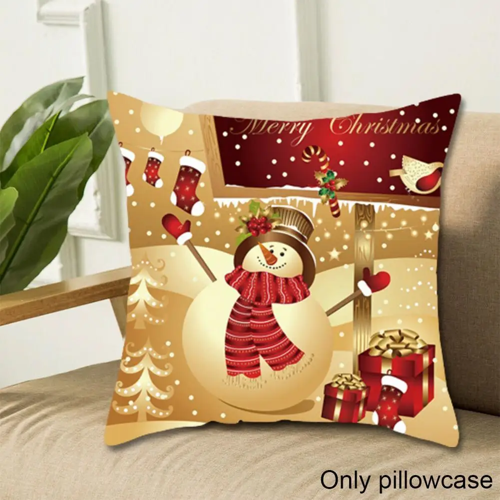 

45*45Cm Christmas Pillow Cover Sofa Cushion Cover Throw Cover Party Christmas Year Pillow Home Decoration New P7V9