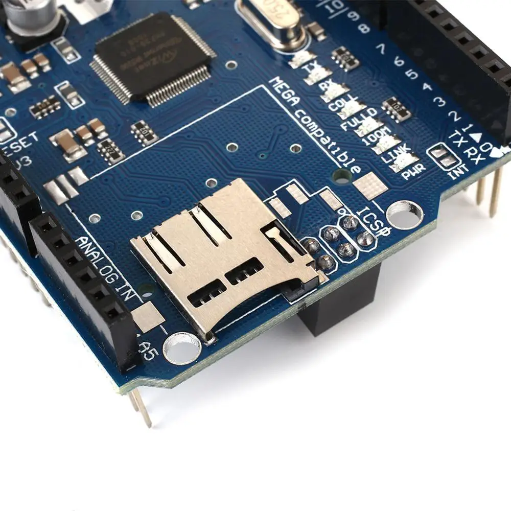 Зазор Cewaal Ethernet W5100 сеть Плата расширения модуль щит для Arduino МЕГА С слот карты Micro SD