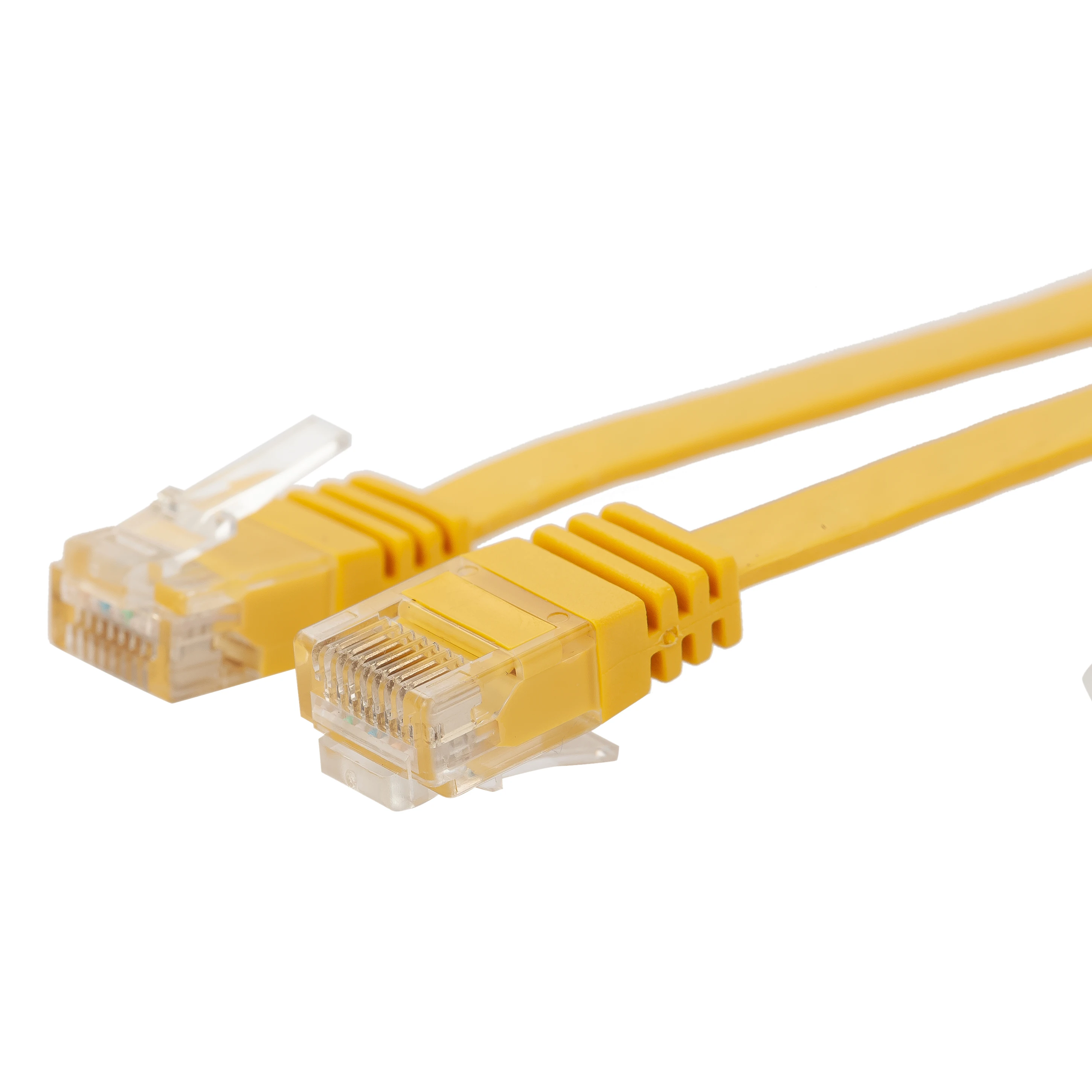 Кабель Ethernet Cat 6 10 шт. в упаковке 30 см плоский желтый/белый высокоскоростной RJ45 Lan