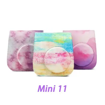 

Oil Paint Cloud Protection Cute Camera bag Case PU For Fuji Instax Mini 11 Camera Case bag