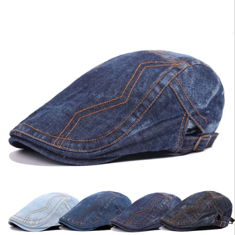 SILOQIN осень зима тренд мужские береты Snapback Регулируемый размер вышивка джинсовые кепки досуг Туризм Motion Gorras Hombre