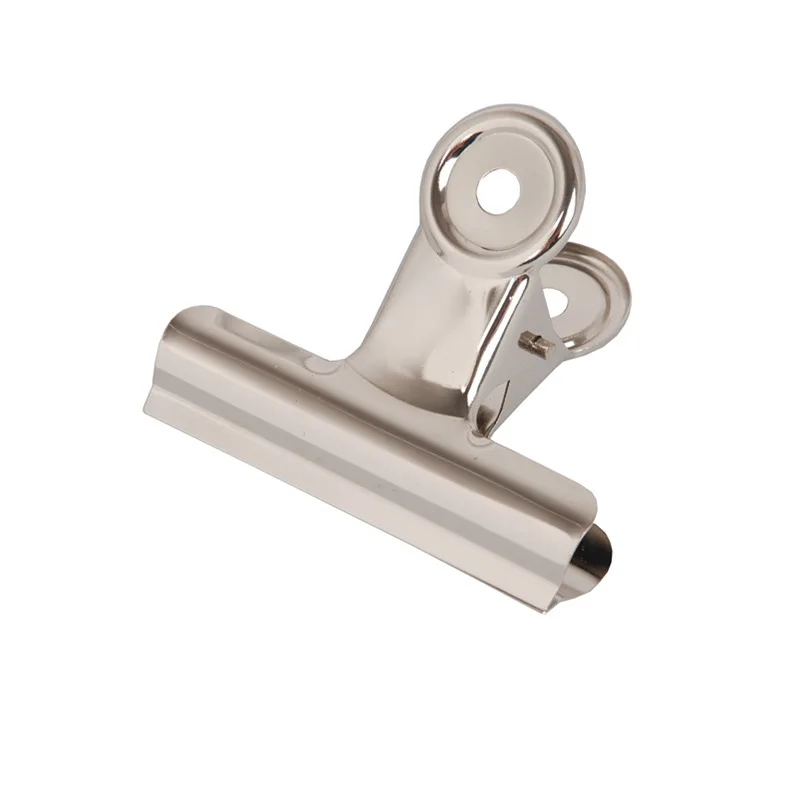 

White Steel Clip Binding Voucher Clip 75 Mm Stainless Steel Iron Clamp Wallet Metal Clip Storage Clip Office Supplies Wholesale
