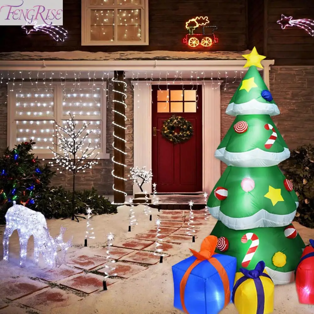 

LED Inflatable Outdoor Christmas Tree Ornaments Christmas Decoration For Home Navidad 2019 Cristmas Decor Xmas Tree New Year