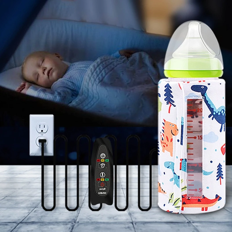 

USB Kids Feeding Bottle Heated Cover Bottle Warmer Portable Travel Milk Warmer USB Heating Portable Milk Bottle Cover
