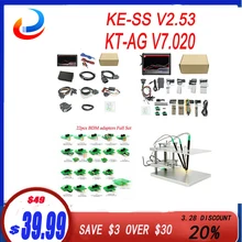Full adapters BDM Frame For ECU Programmer Tuning Online EU Red KESS Full 2020 KTAG V5.017 KTAG V7.020 Master Chip Tuning