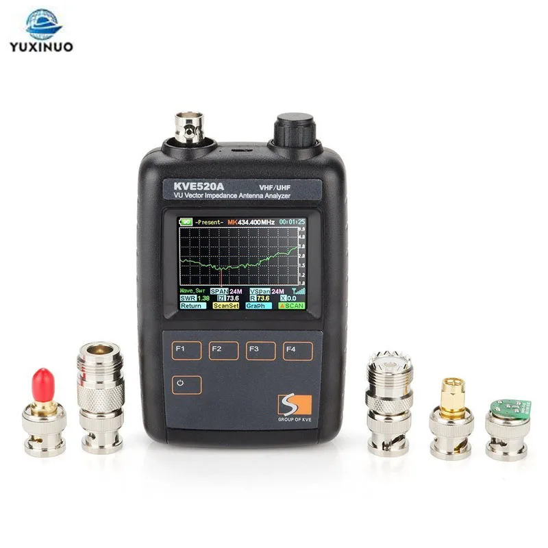 Baofeng KVE-520A Ham антенный анализатор KVE520A Векторный сопротивления 133-177/195-280/395 МГц Radio
