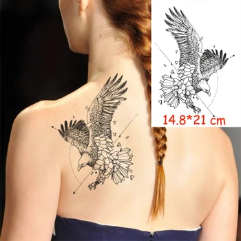 

Waterproof Temporary Tattoo Sticker eagle wings bird arrow tatoo water transfer fake tatoo flash tatto Woman Man kid 14.8*21 cm